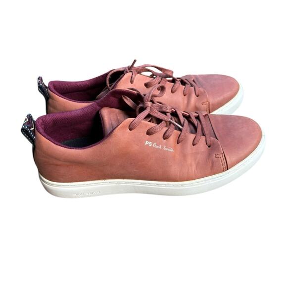 PS Paul Smith Men's Rust Burnt Orange Lee Low Top Lace Up Trainer Sneaker - 10 - Picture 2 of 10